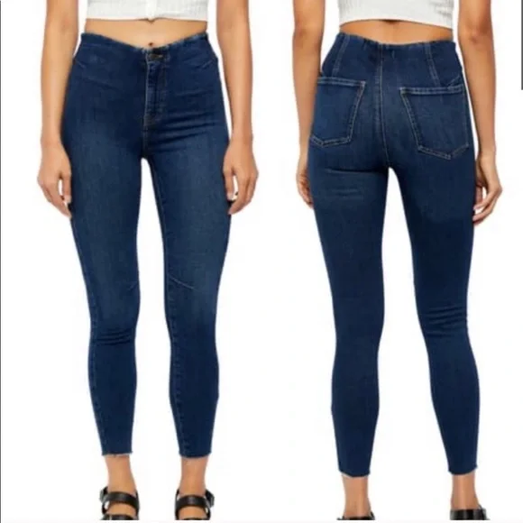 Free People Miles Away Dark Blue Skinny Jeans - Picture 12 of 13